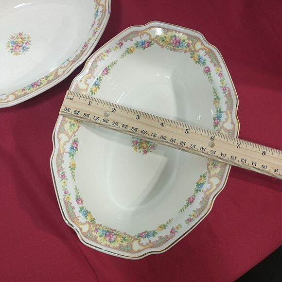 Mount Clemens Mildred Pattern Serving Plates And Bowls Set Of 5 Small To Large. - Picture 11 of 14